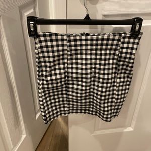 Free people black and white plaid skirt
